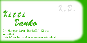 kitti danko business card